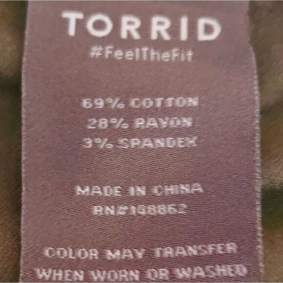 TORRID NEW FOUR LEAF CLOVER GREEN Twill Utility Jacket Size 3X - Picture 10 of 13